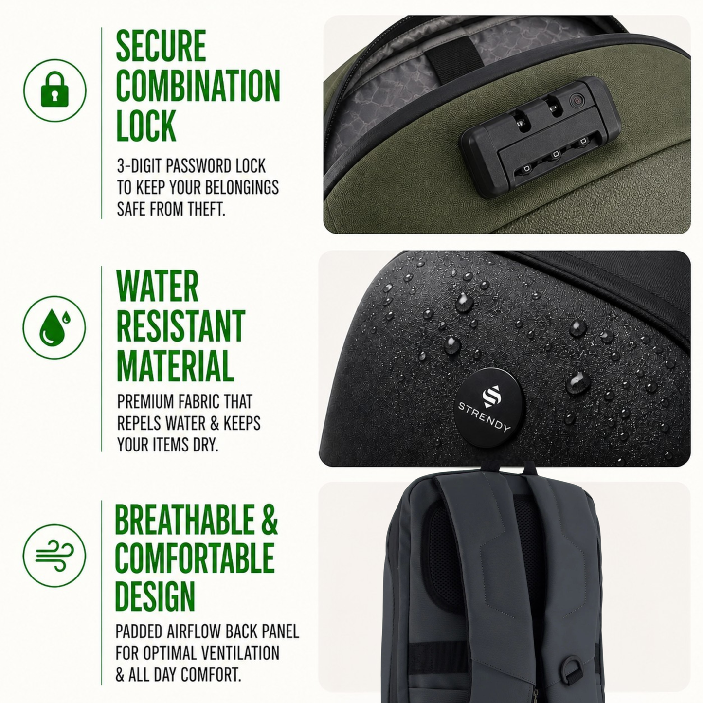 STRENDY Titan Shell X Laptop Backpack